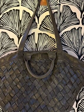 Latico Basket Weave Tote Shoulder Bag, Rare